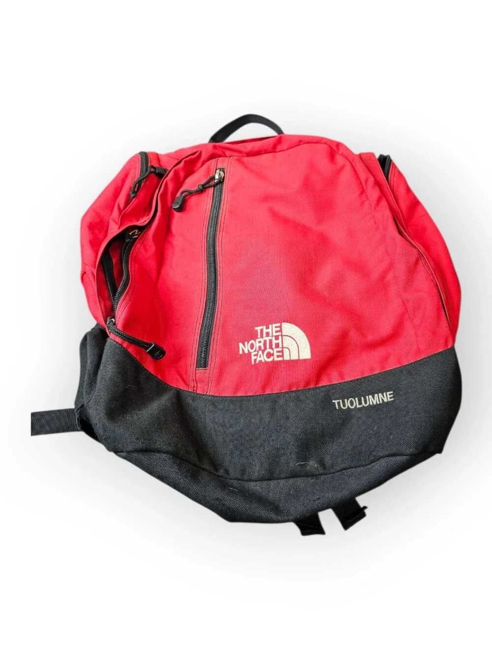 The North Face Tuolumne Backpack Red Black Hiking Daypack Bookbag